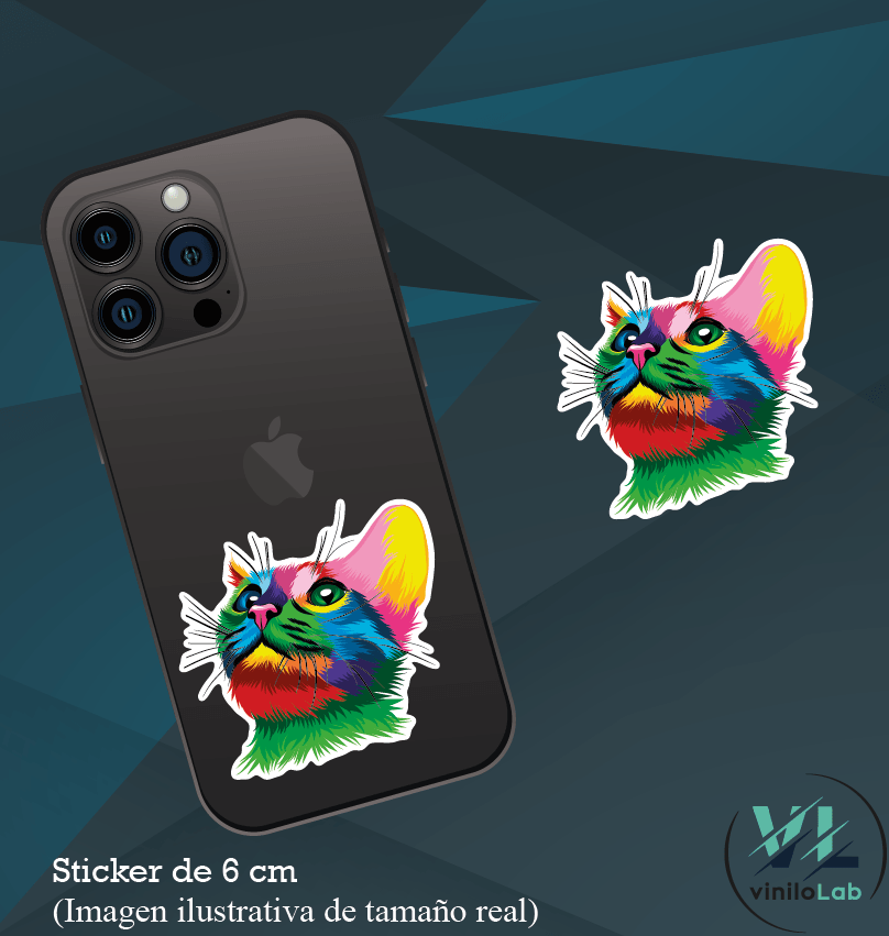 Gatito colorido