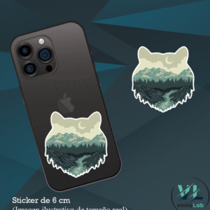 Silueta oso cascada